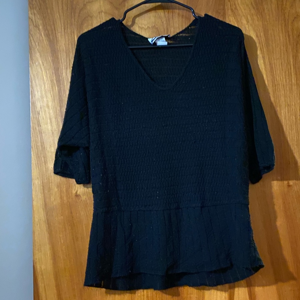 212 New York XL Woven Scoop Neck Sweater